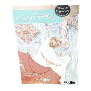 Vtg Bucilla Ribbon Embroidery STEP-BY-STEP Guide Booklet Retro Fashion Craft